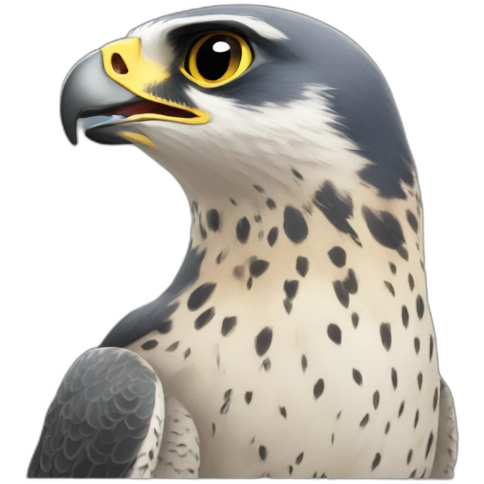 Peregrine falcon happy emoji