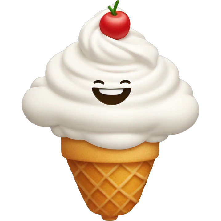 whip cream with a smile emoji