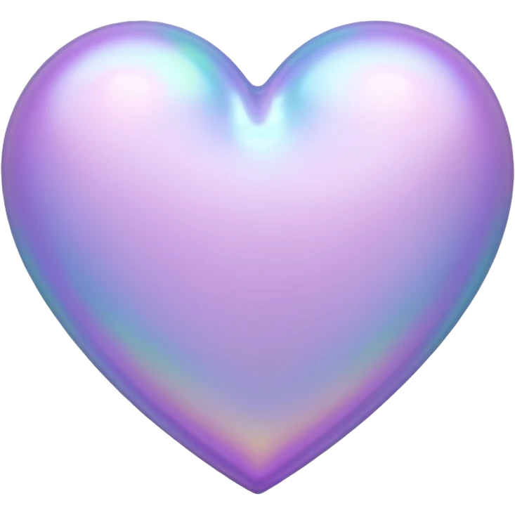 pastel lilac-colored iridescent heart emoji
