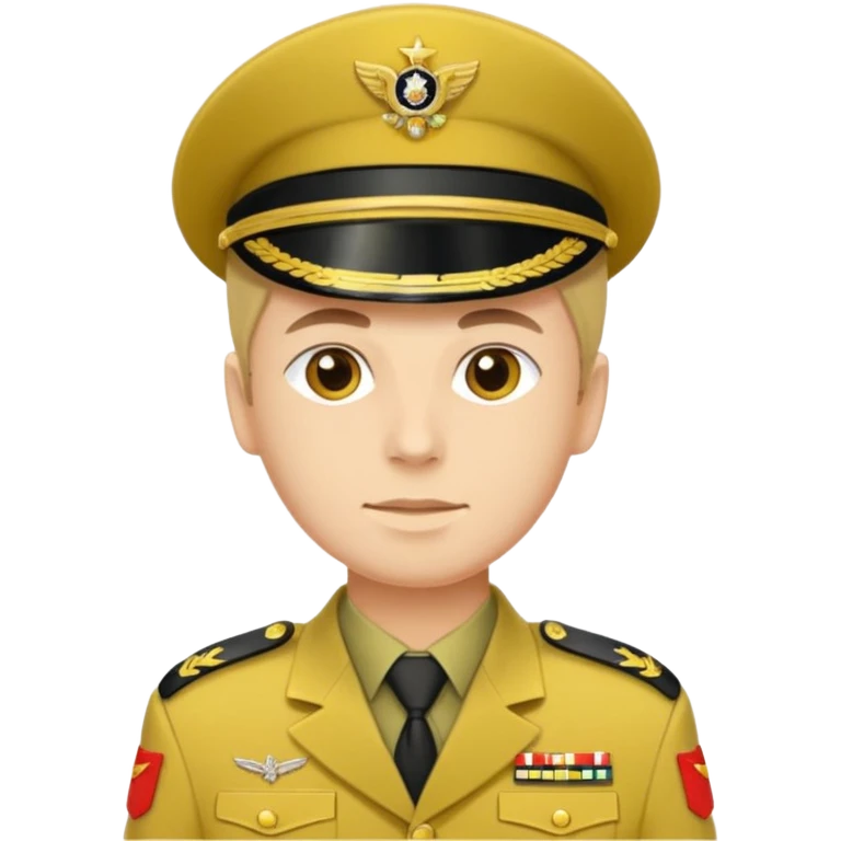 Eine salutierenden Emoji (Hautfarbe: gelb ) in Armee Klamotten männlich salutierend salutierend  emoji
