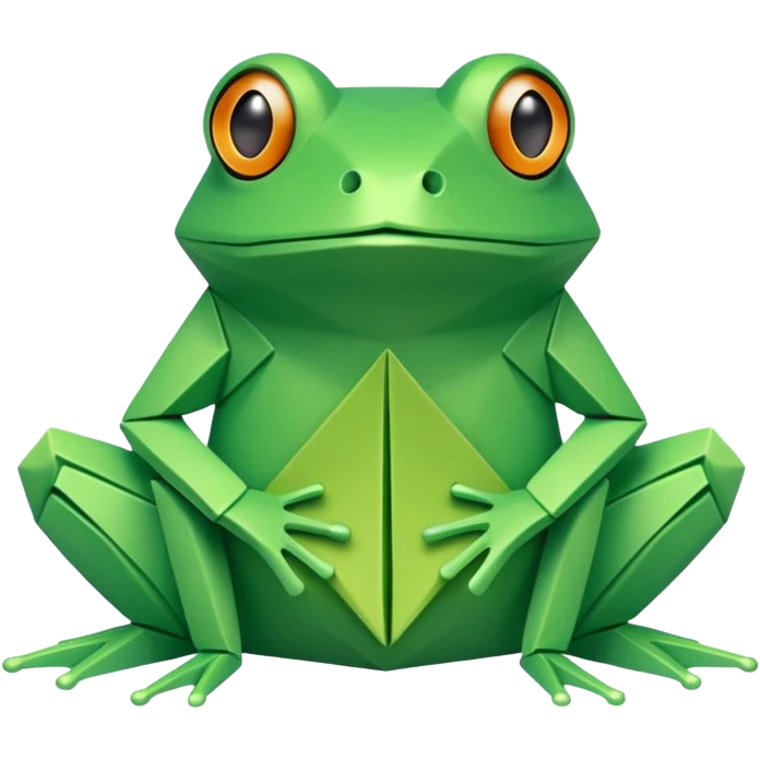 green origami frog  emoji