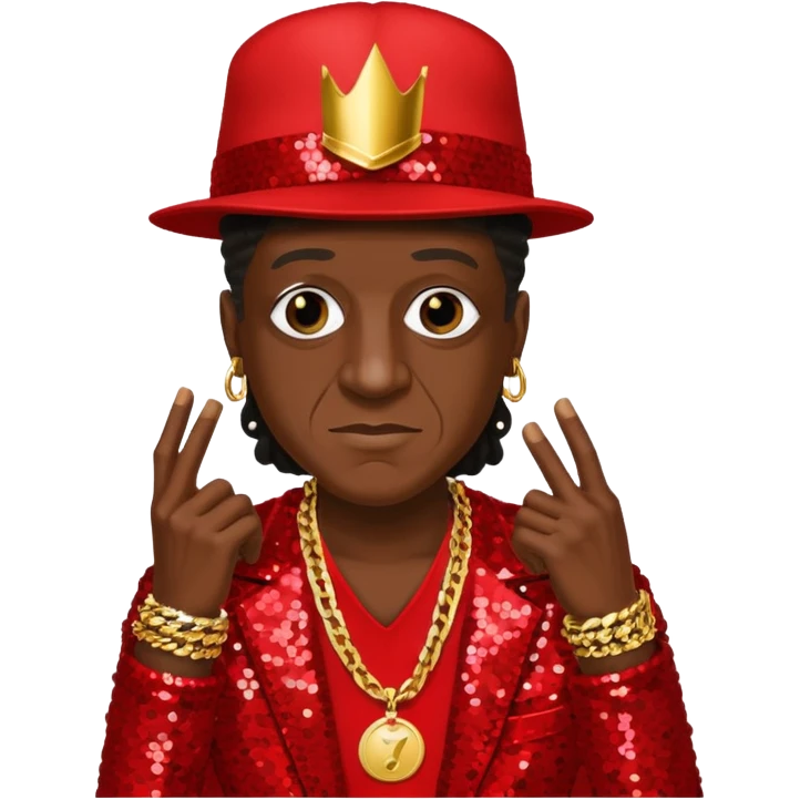 Flavor Flav with red sequin outfit emoji