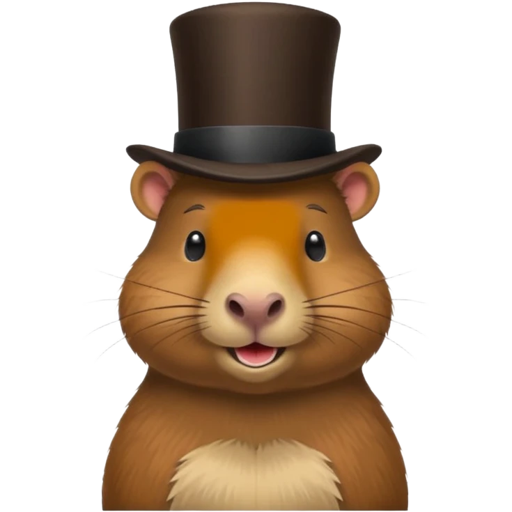 capybara with a top hat emoji