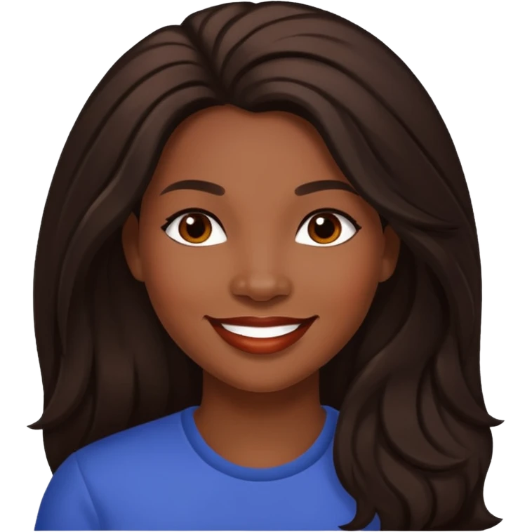 LaTocha Scott with long dark brown hair emoji