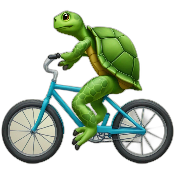 Tortugas montando bicicleta emoji