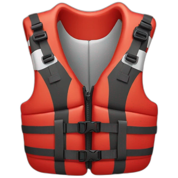 Red kayaking lifejacket emoji