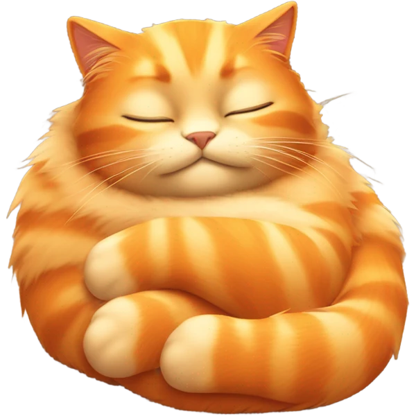 Orange cat sleeping emoji