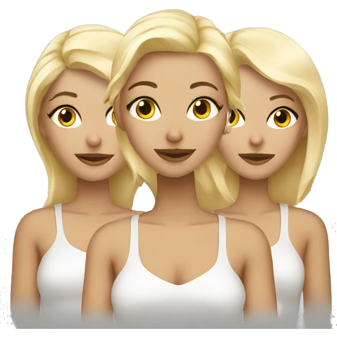 three blonde girlfriends emoji
