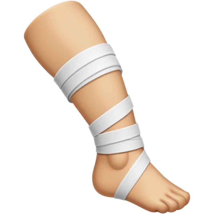 сделай на белом фото эмодзи с травмой ноги emoji