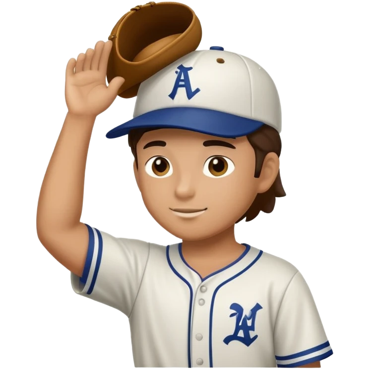A baseball player tipping his hat emoji