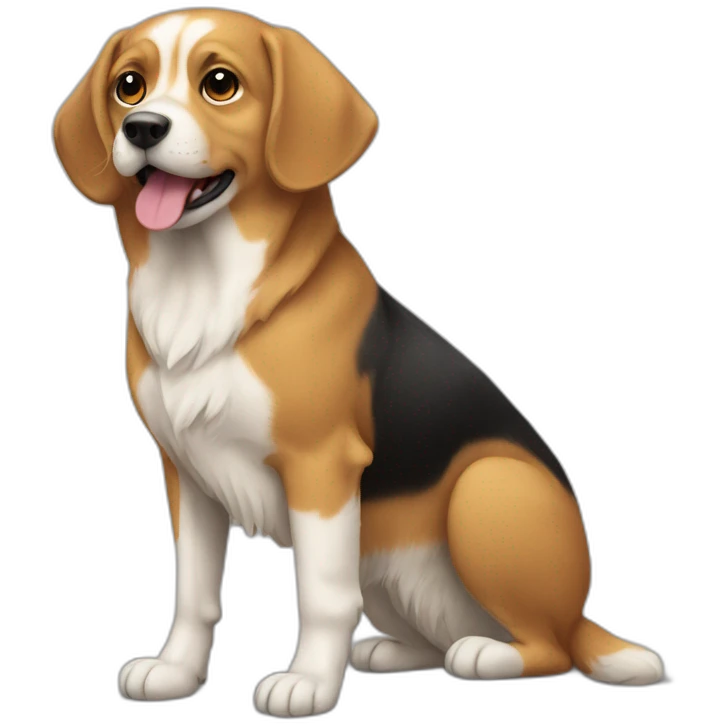 Chien sur un chat emoji