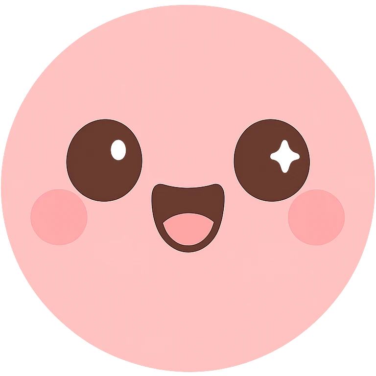 pink lol face, expressive, playful emoji