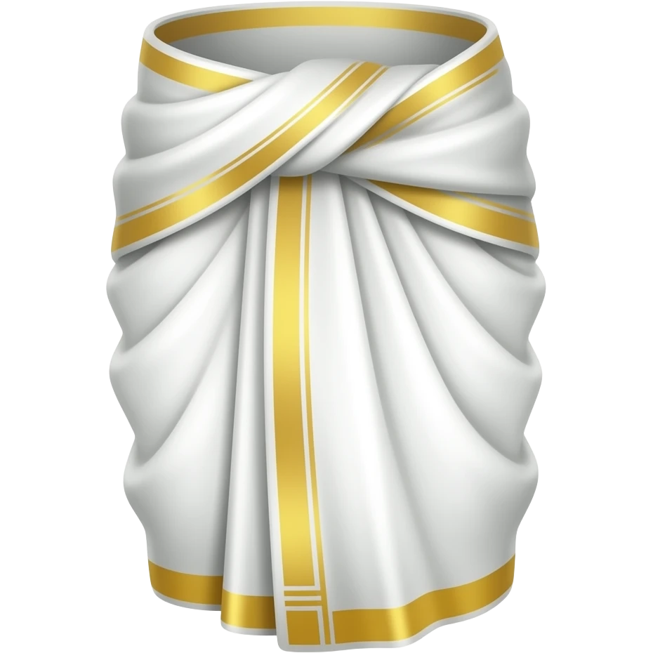 Dhoti with gold border emoji