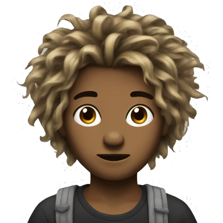 messy hair emoji