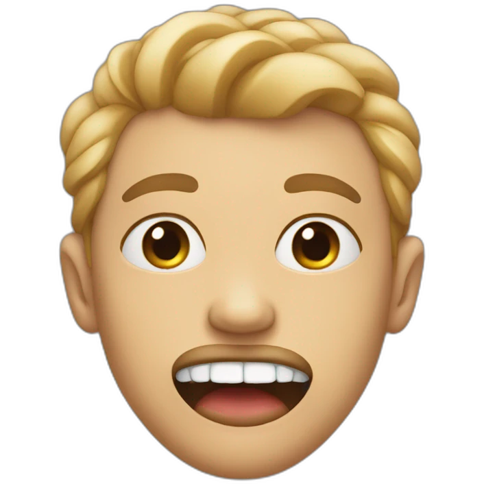 Someone biting his lips in an attractive way emoji