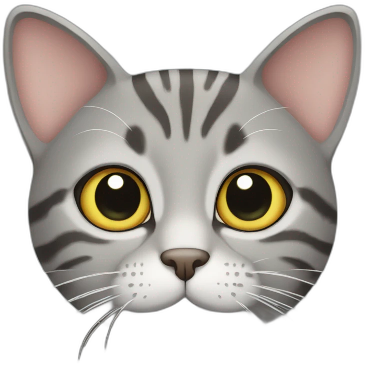 Grey tabby cat emoji