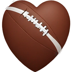Heart with football emoji