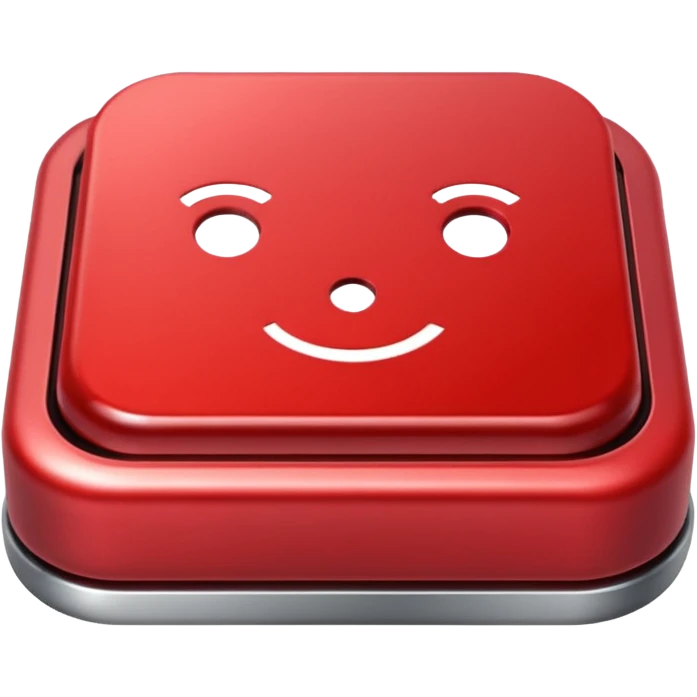 Red button ready to press emoji