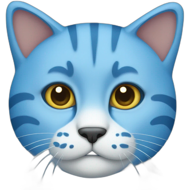 a blue cat emoji