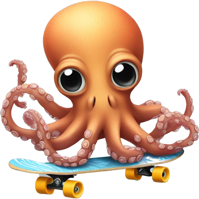 Octopus on a skateboard emoji