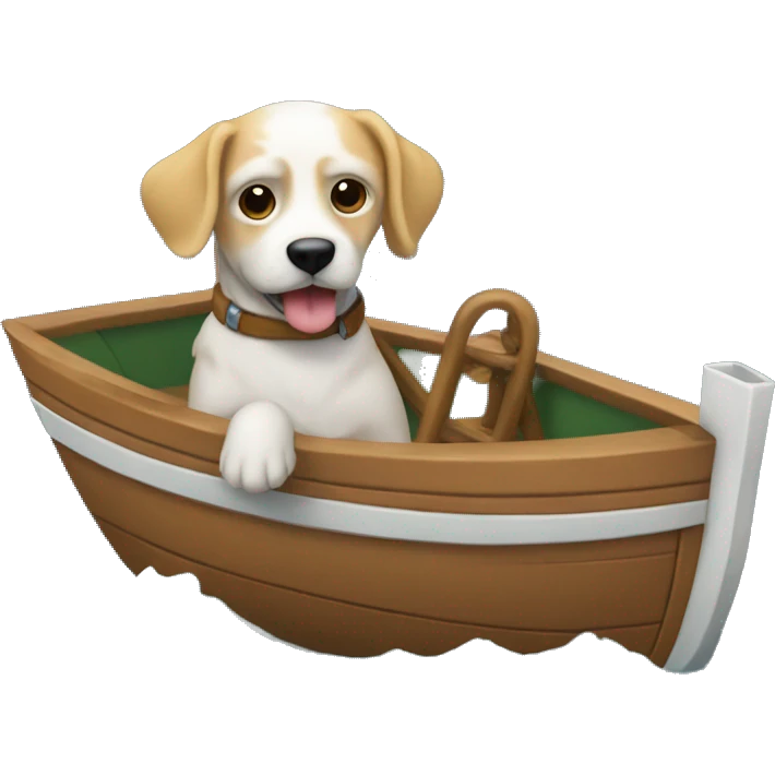 Un chien dans un bateau  emoji