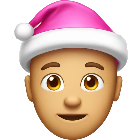 Pink Santa hat emoji