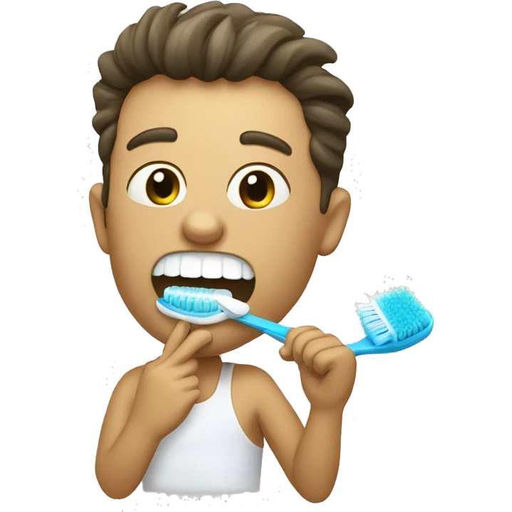 brushing teeth emoji