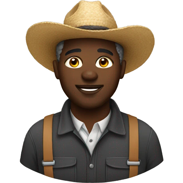Black farmer emoji