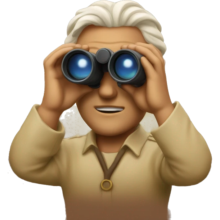 god with binoculars emoji
