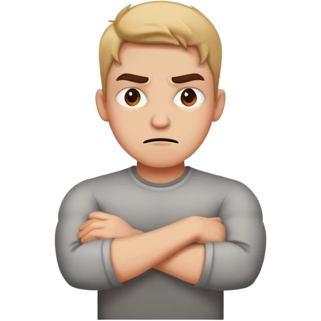  Crossed arm mad face  emoji