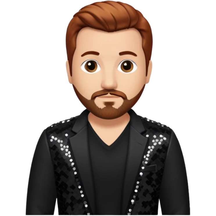 Joey Fatone from 'N Sync with auburn hair, black sequin outfit, light skin emoji