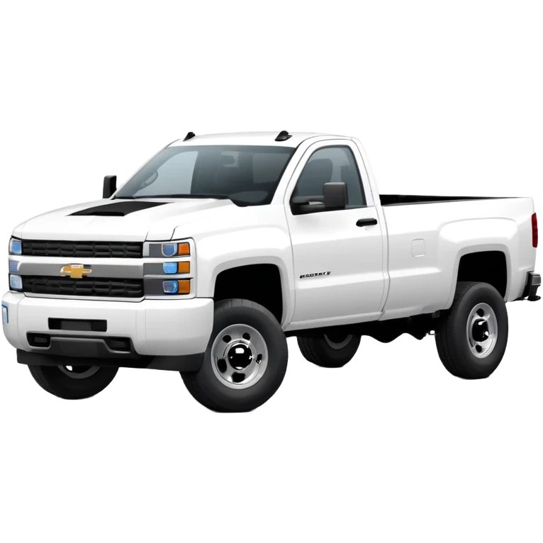 Maximum Destruction - Chevrolet 2500 truck (Model Year: 2022) (Iconic colour: white) - A ferocious truck featuring a vivid white base. Emphasize sharp, high-contrast black streaks across the body, creating a look of aggressive, explosive energy. emoji