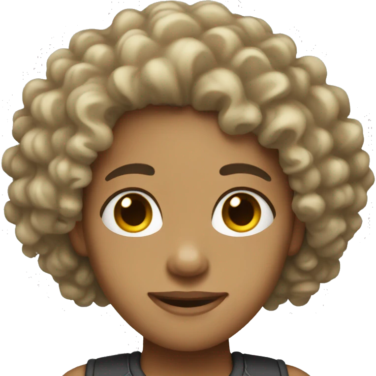 Light skin with curly hair  emoji