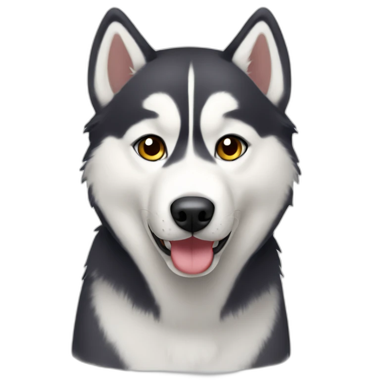 Cute little Siberian Husky emoji
