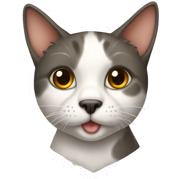 cat at the dog emoji