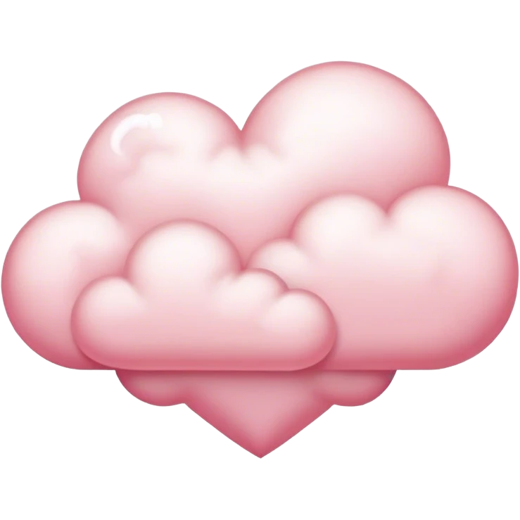 pink heart + cloud emoji