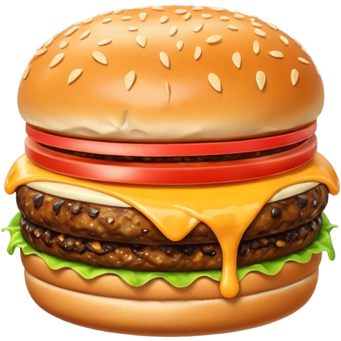 Happy burger emoji