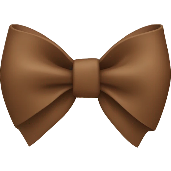 Brown thin bow emoji