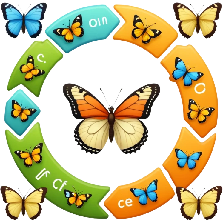 butterfly life cycle emoji
