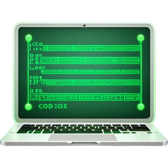 pc com codigo de programação a aparecer no ecra emoji