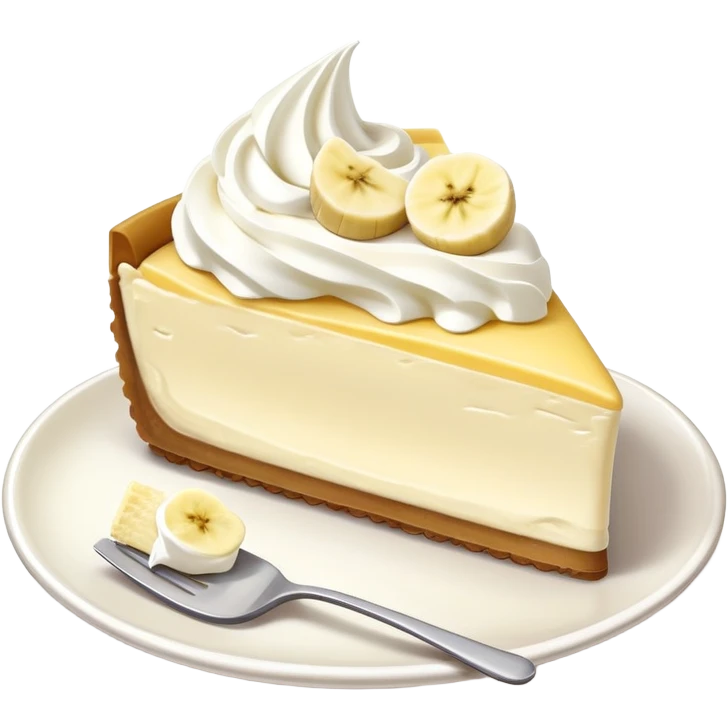 Banana cream cheesecake slice  emoji