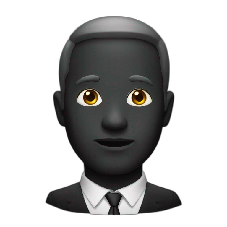 un noir emoji