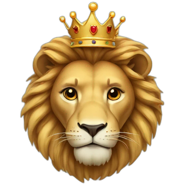Lion whit crown  emoji
