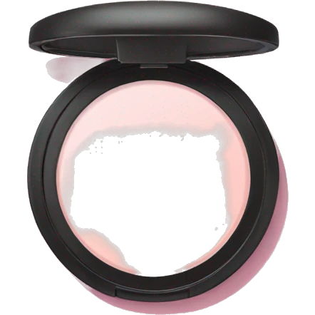 pastel pink powder compact with mirror emoji