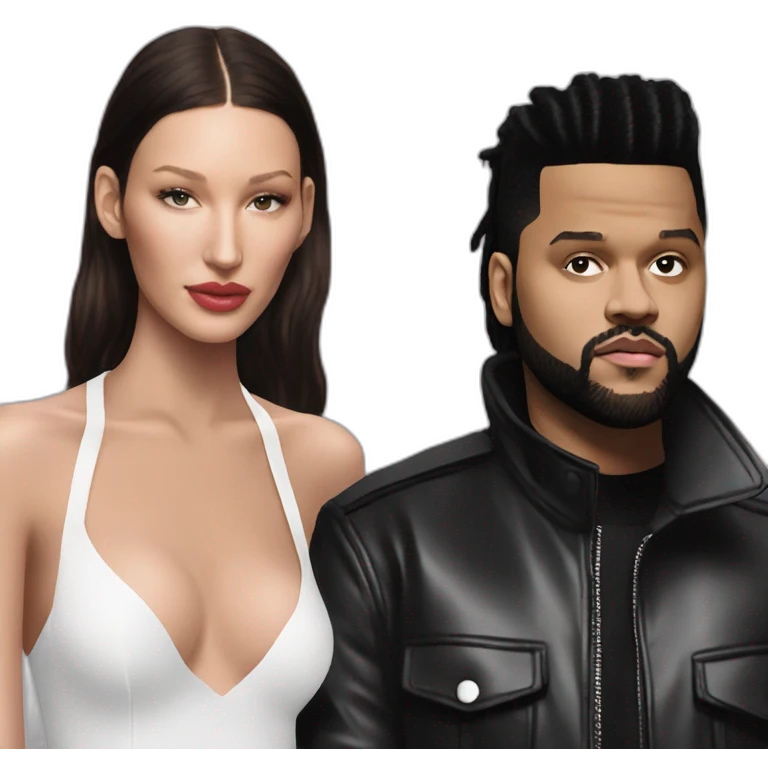 the weeknd and bella hadid emoji