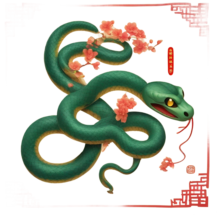 Snake gong xi fa chai emoji