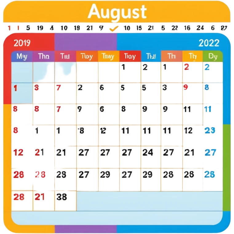 August calendar emoji