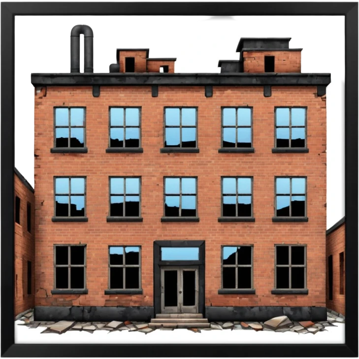 Abandoned factory black emoji
