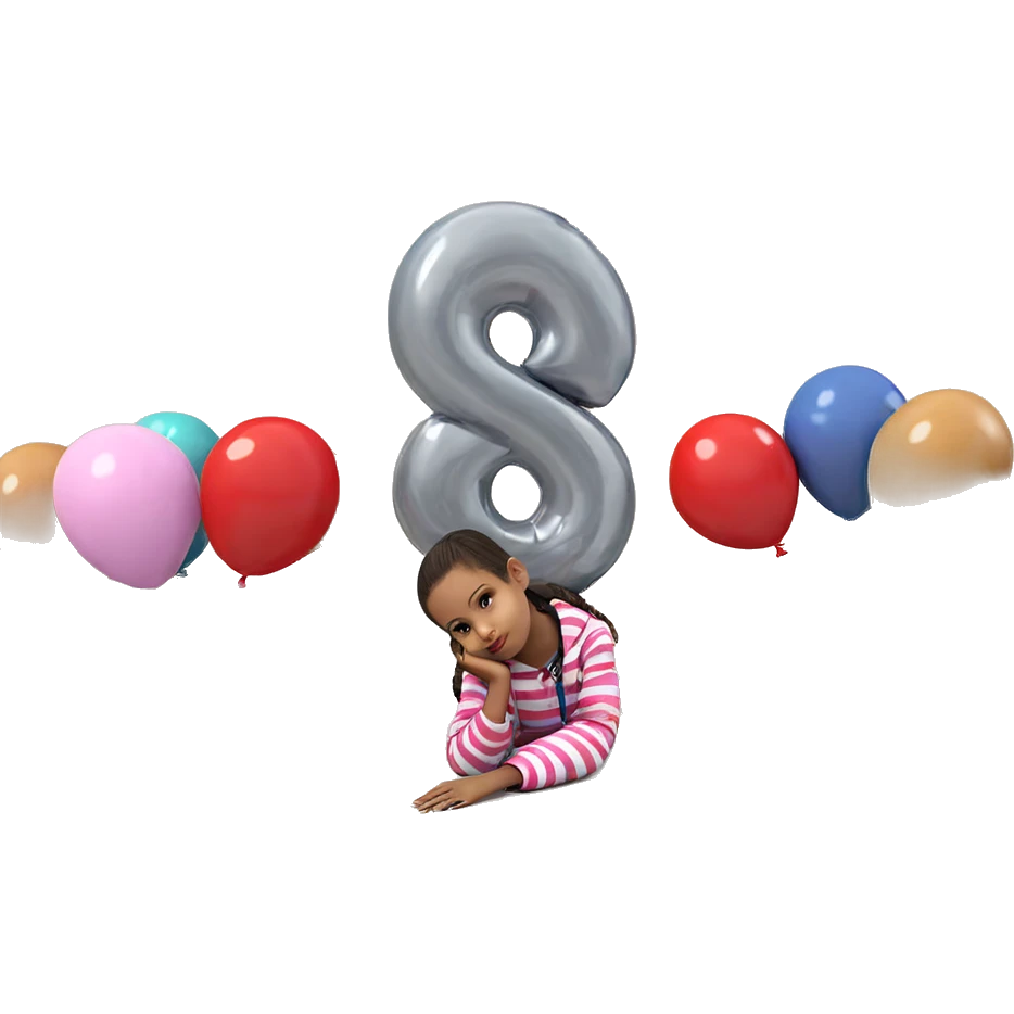 girl with balloon and bag emoji