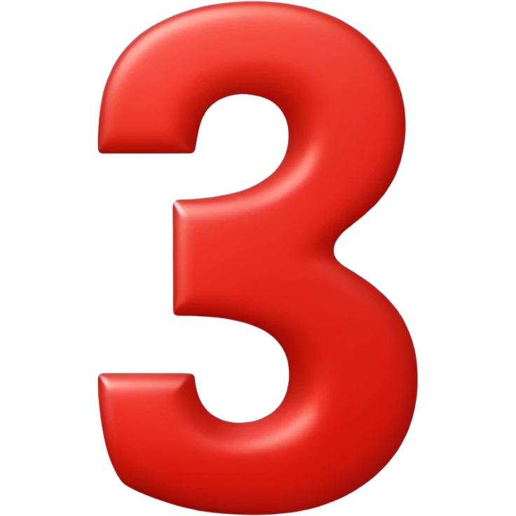 Red number "3" emoji